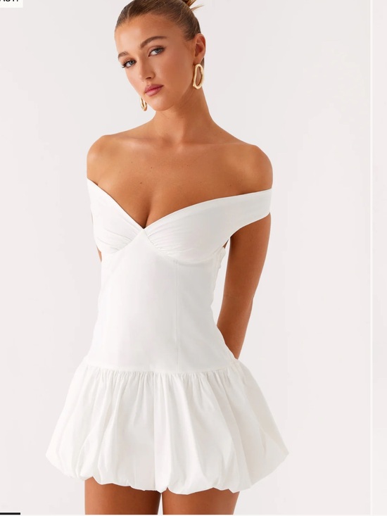 Peppermayo Dresses & Skirts - Peppermayo White Off-Shoulder Mini Dress